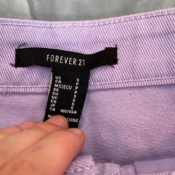 Forever 21 Lavender Denim Mini Skirt - Picture 8 of 9